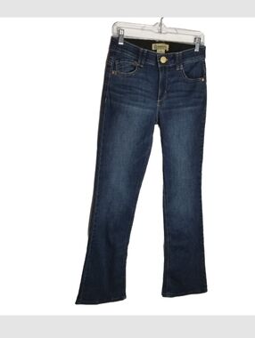 Democracy Jeans Women's 4 Boot Cut Ab Solution Mid Rise Stretch Blue Denim 28x31